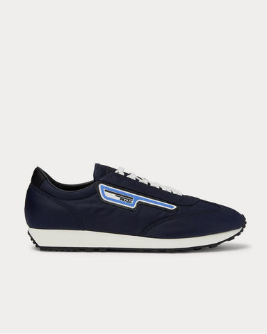 Prada Milano 70 Rubber and Leather-Trimmed Nylon  Navy low top sneakers