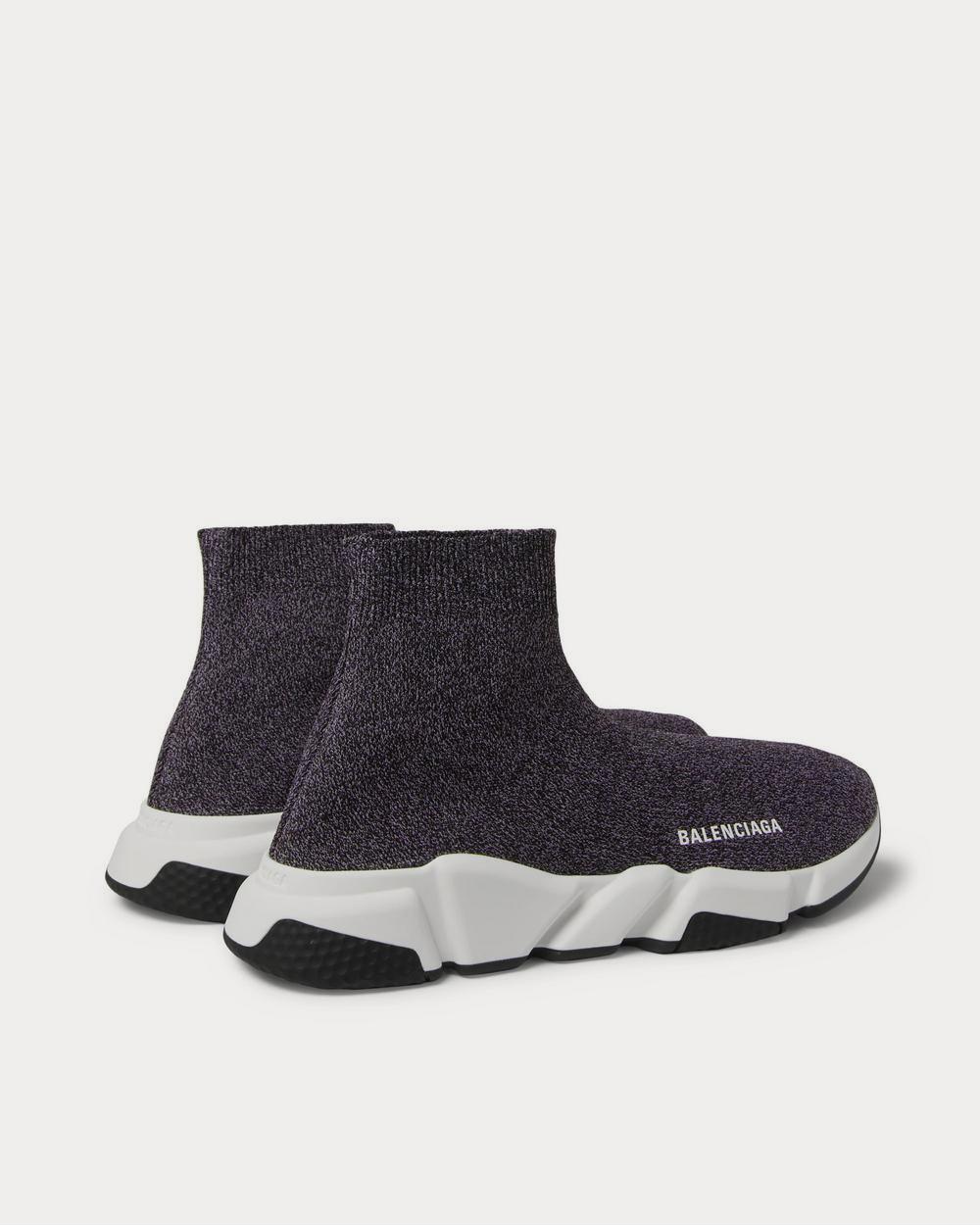 Balenciaga Speed Sock Stretch-Knit Slip-On  Gray high top sneakers - 4