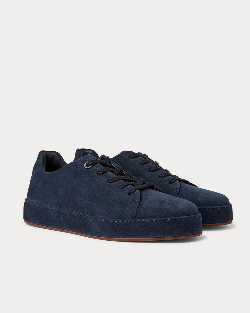 Loro Piana Nuages Suede  Navy low top sneakers - 2