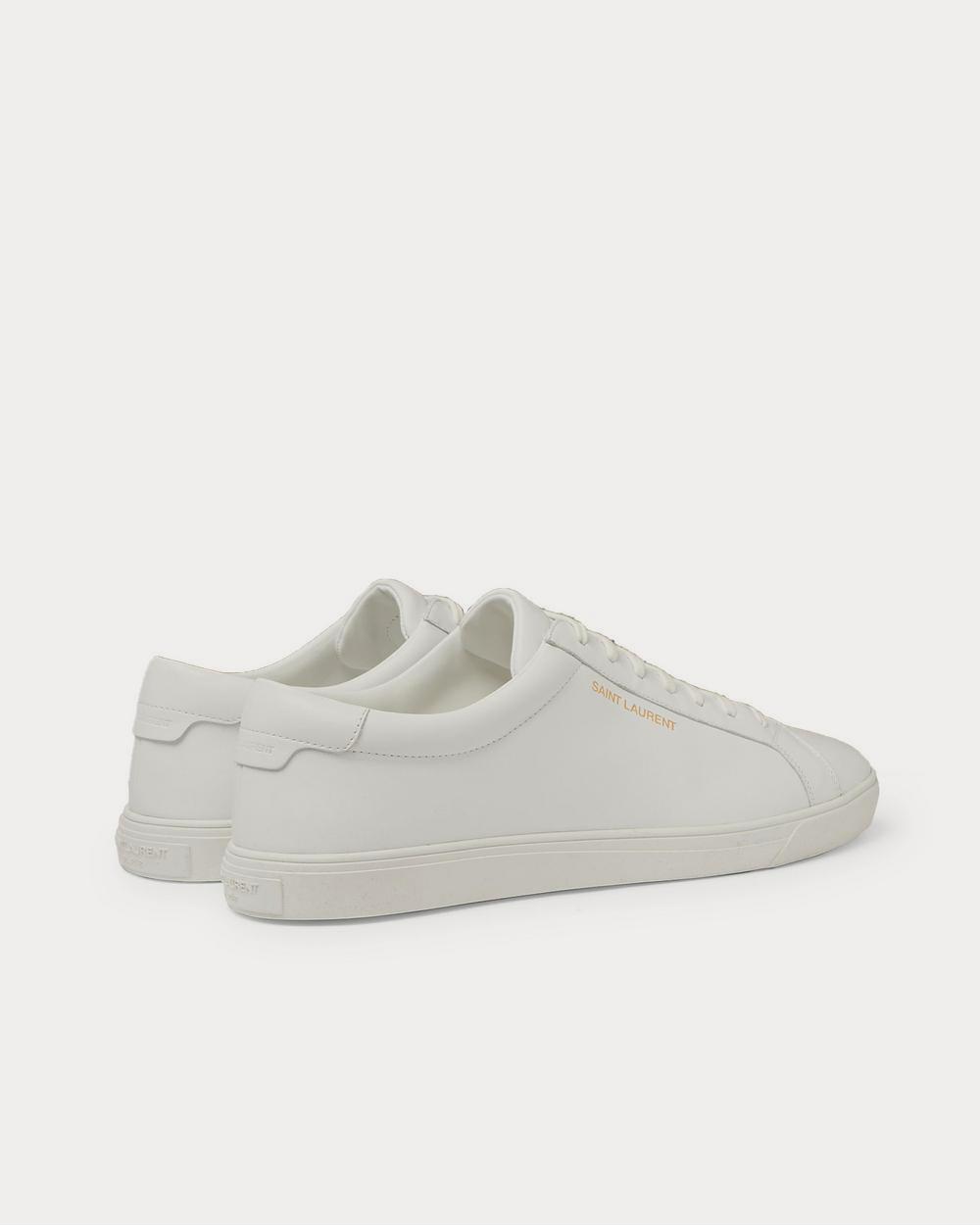 Saint Laurent Andy Moon Leather  White low top sneakers - 4