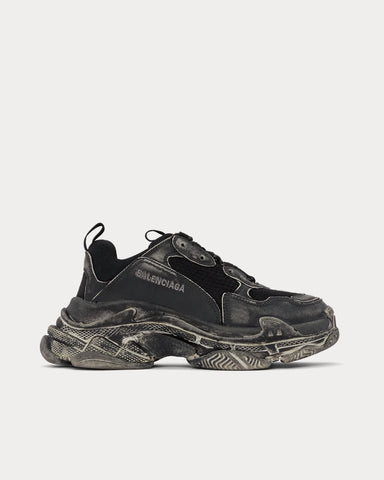 Balenciaga Triple S Faded Black Low Top Sneakers