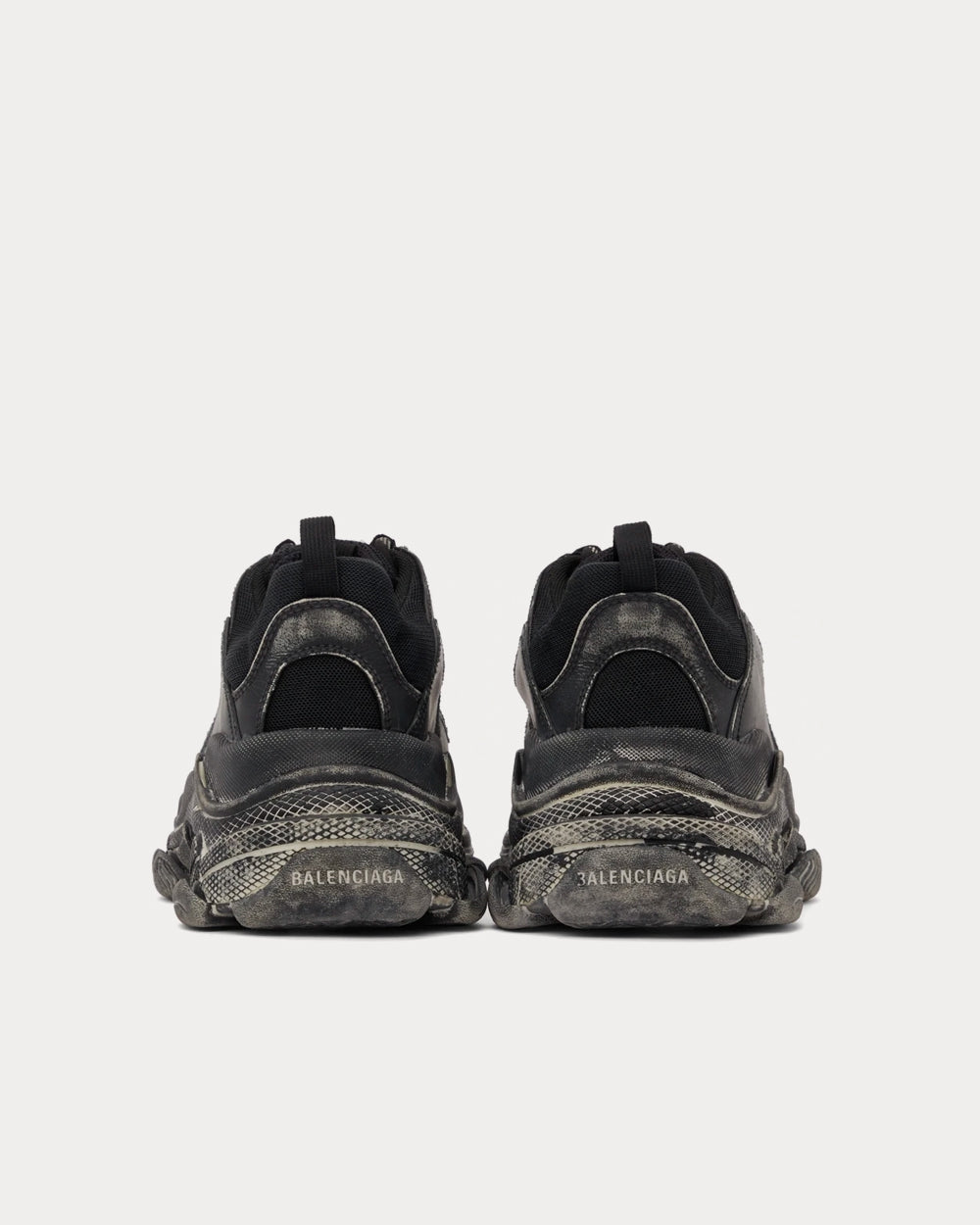 Balenciaga Triple S Faded Black Low Top Sneakers - 3