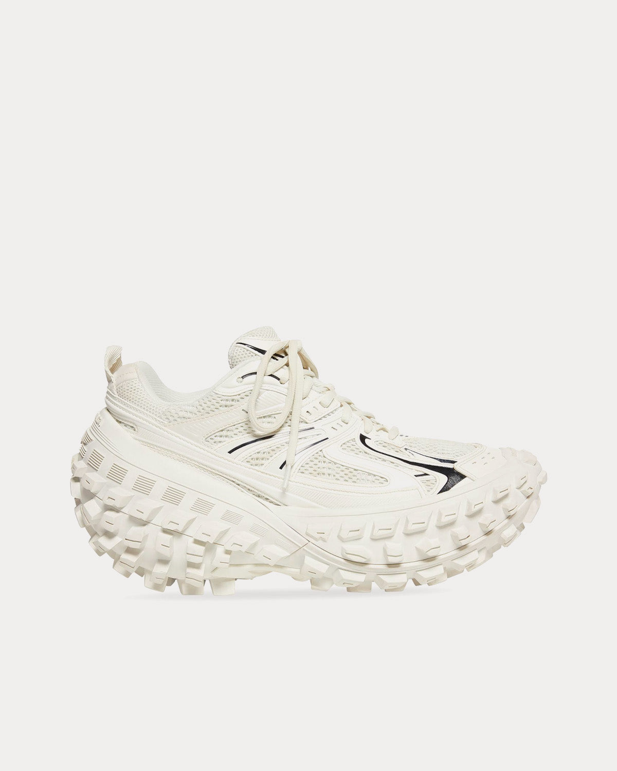 Balenciaga Bouncer Mesh & Nylon White Low Top Sneakers - 1