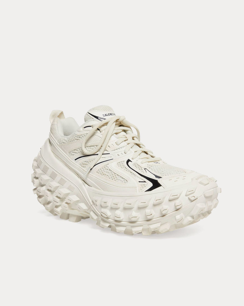 Balenciaga Bouncer Mesh & Nylon White Low Top Sneakers - 3