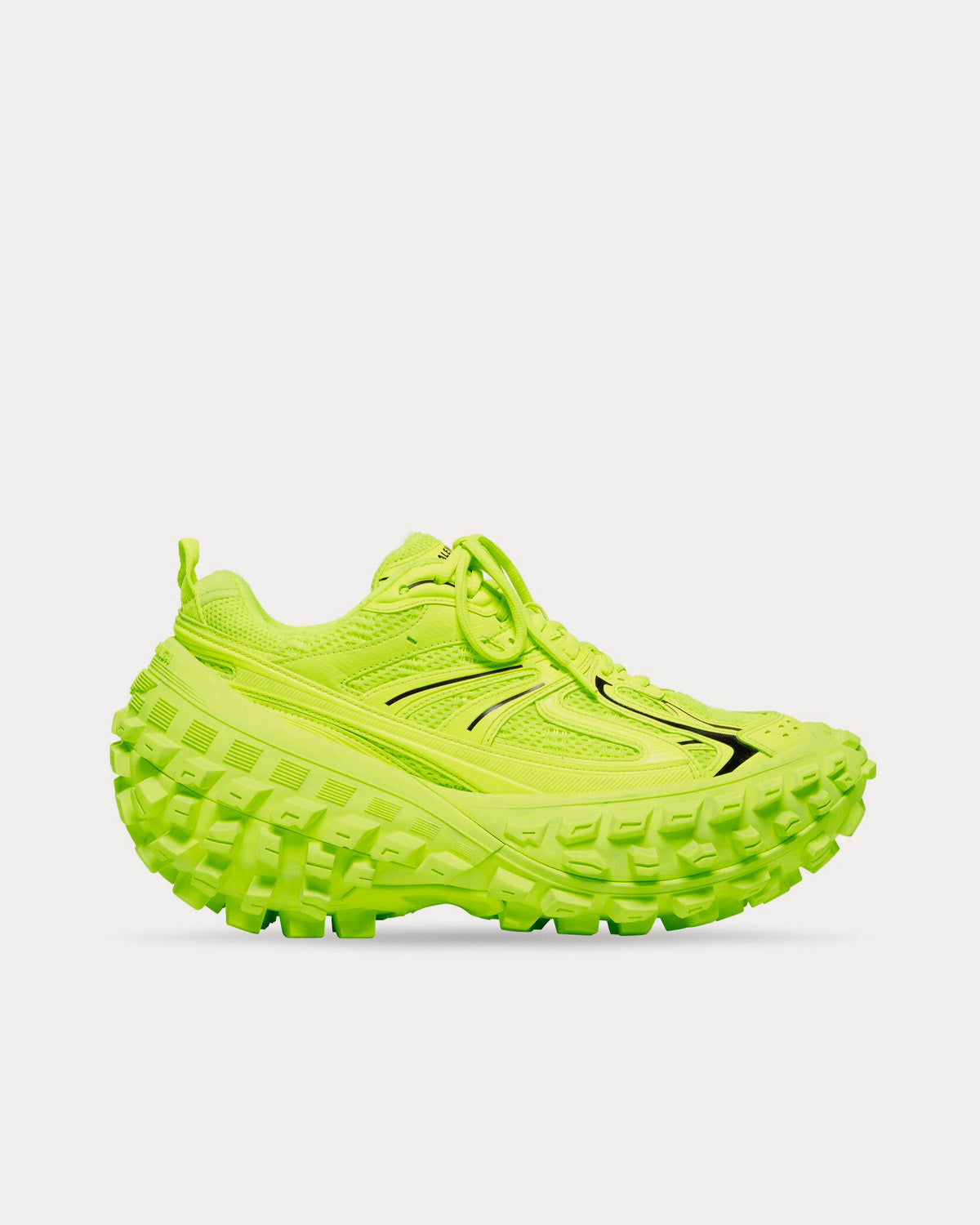 Balenciaga Bouncer Mesh & Nylon Neon Yellow Low Top Sneakers - 1