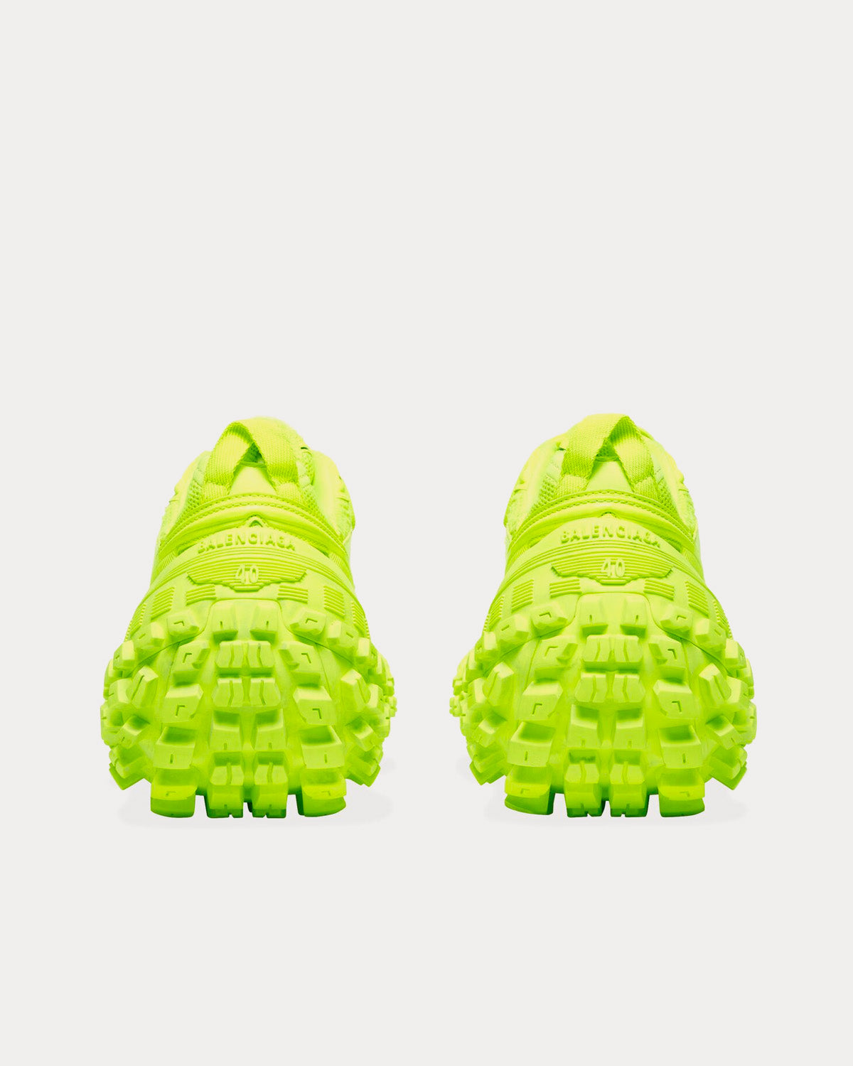 Balenciaga Bouncer Mesh & Nylon Neon Yellow Low Top Sneakers - 4