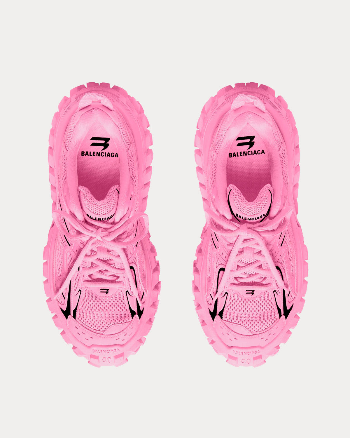 Balenciaga - Bouncer Mesh & Nylon Pink Low Top Sneakers