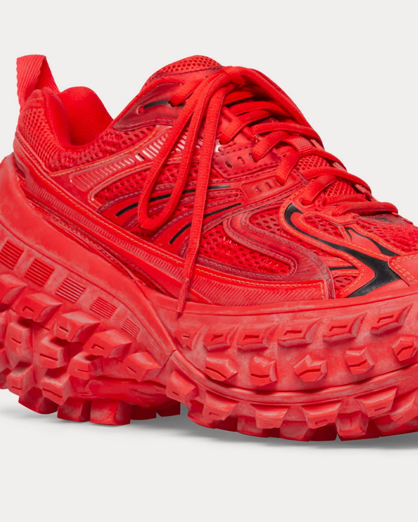Balenciaga Bouncer Mesh & Nylon Red Low Top Sneakers - Sneak in Peace