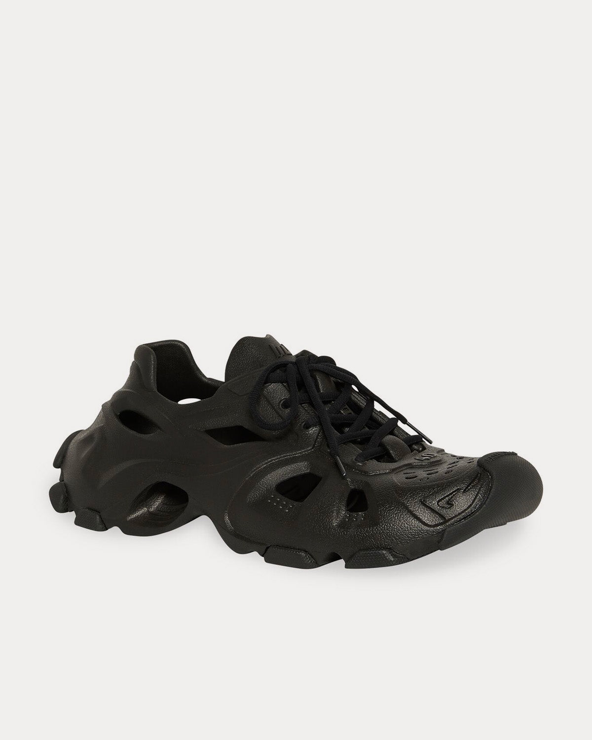 Balenciaga HD Lace-Up Rubber Black Low Top Sneakers - 3