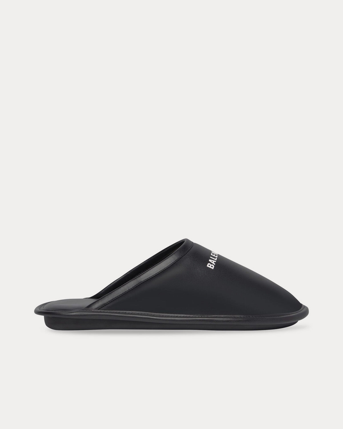 Balenciaga Home Slippers Smooth Calfskin Black Slip Ons - 1