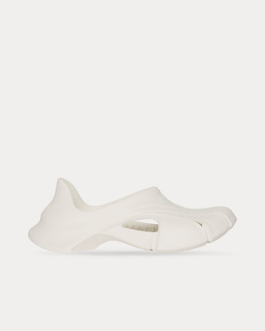 Balenciaga Mold Closed Rubber Off-White Slip Ons