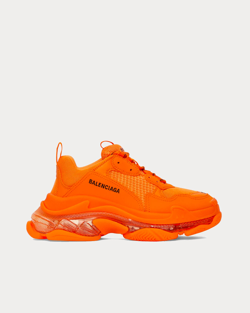 Balenciaga Triple S Clear Sole Orange Low Top Sneakers - 1