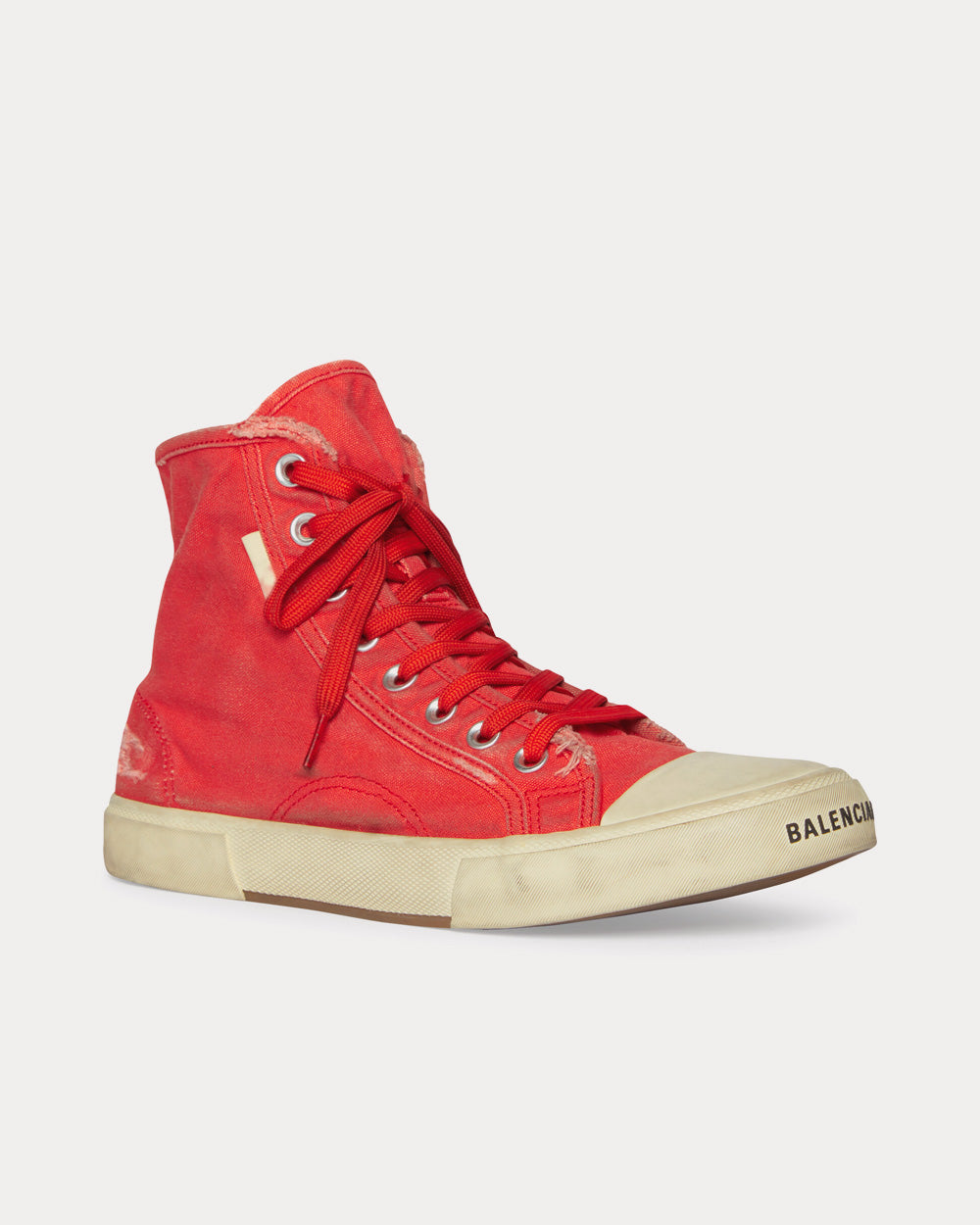 Balenciaga Paris Red High Top Sneakers - 3