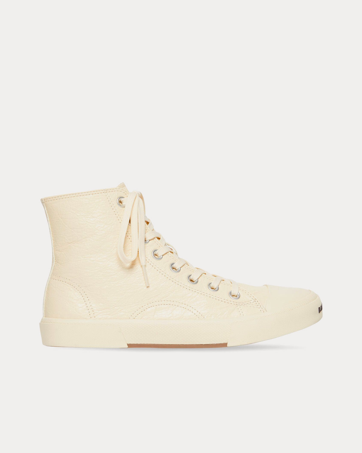 Balenciaga Paris Arena Lambskin & Rubber White High Top Sneakers - 1