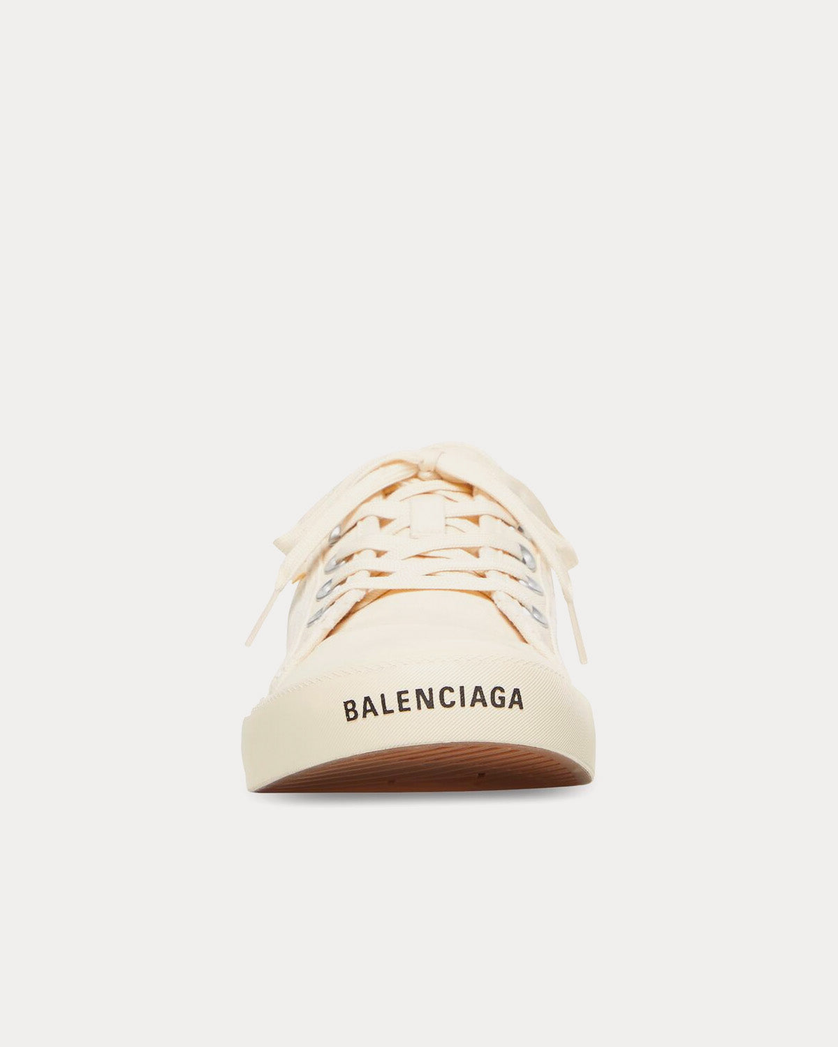 Balenciaga Paris Destroyed Cotton White Low Top Sneakers - 3