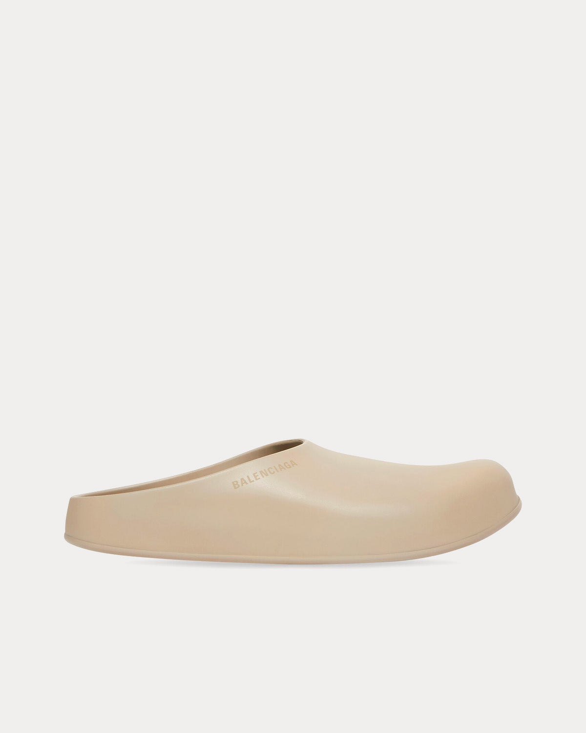 Balenciaga Pools Closed Rubber Beige Slides - 1