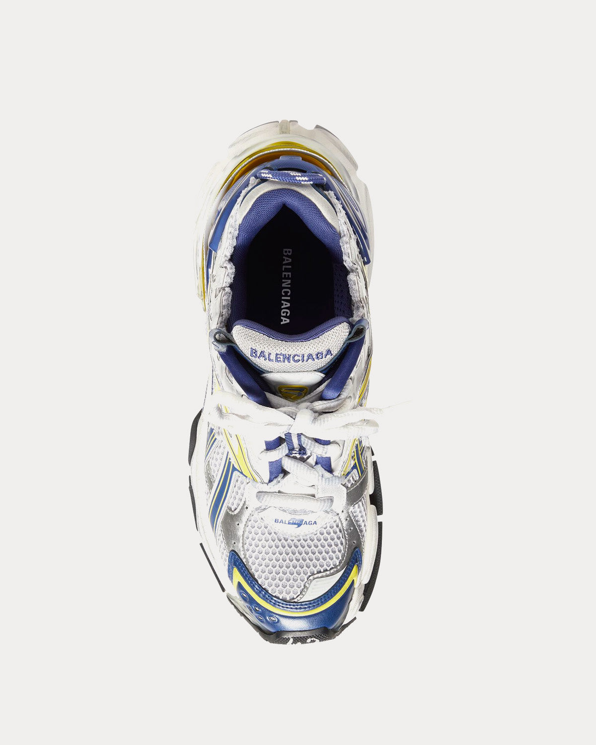 Balenciaga Runner Mesh & Nylon White / Blue / Yellow / Grey / Black Low Top Sneakers - 2