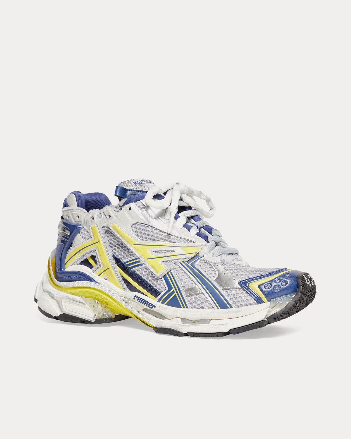 Balenciaga Runner Mesh & Nylon White / Blue / Yellow / Grey / Black Low Top Sneakers - 3