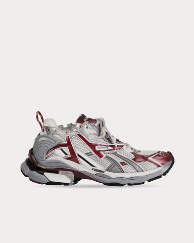 Balenciaga Runner Mesh & Nylon Burgundy Low Top Sneakers