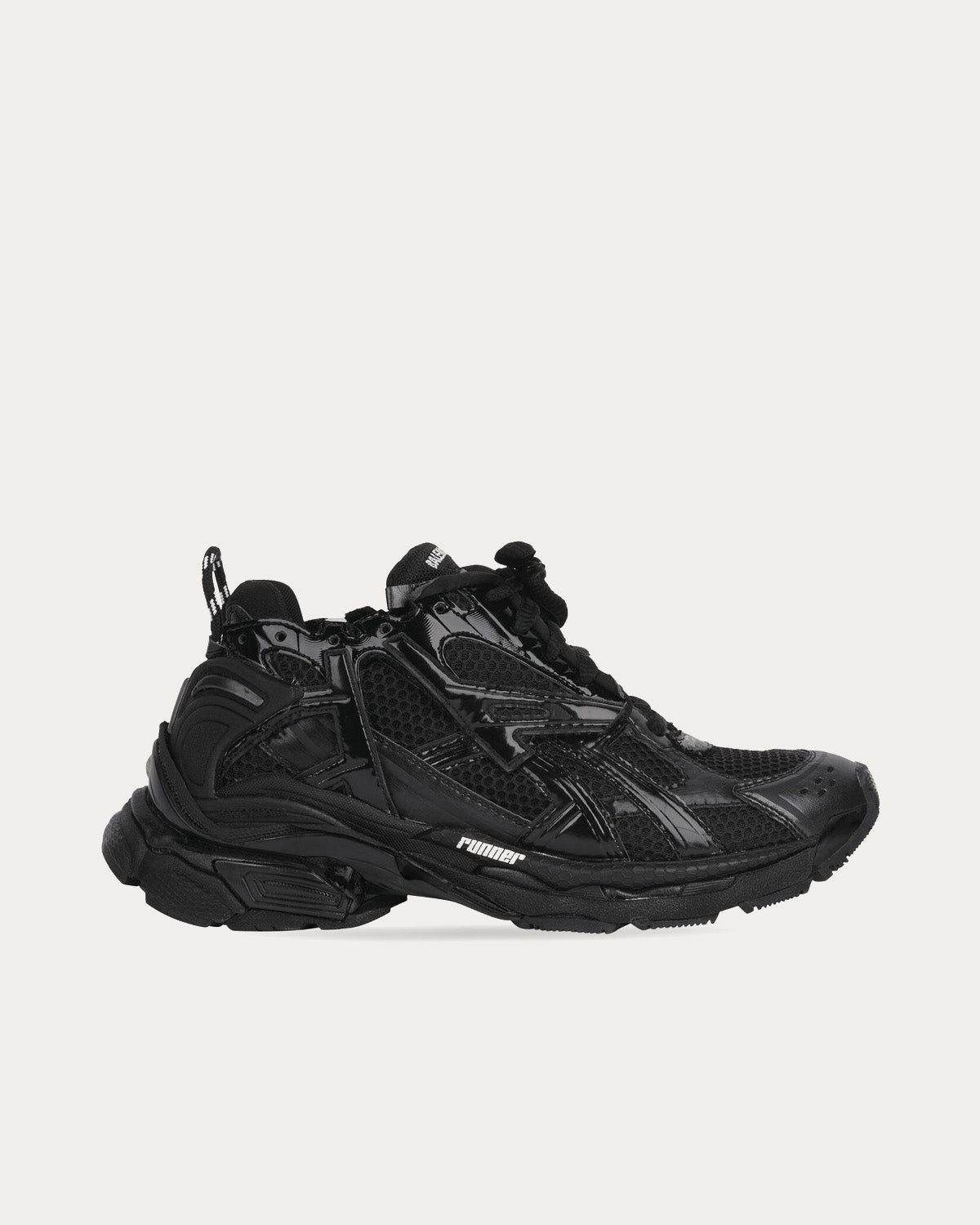 Balenciaga Runner Mesh & Nylon Black Low Top Sneakers - 1