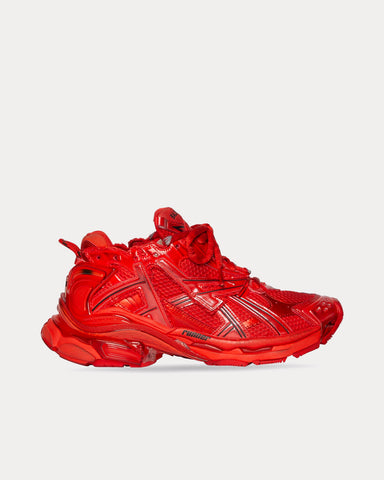 Balenciaga Runner Mesh & Nylon Red Low Top Sneakers