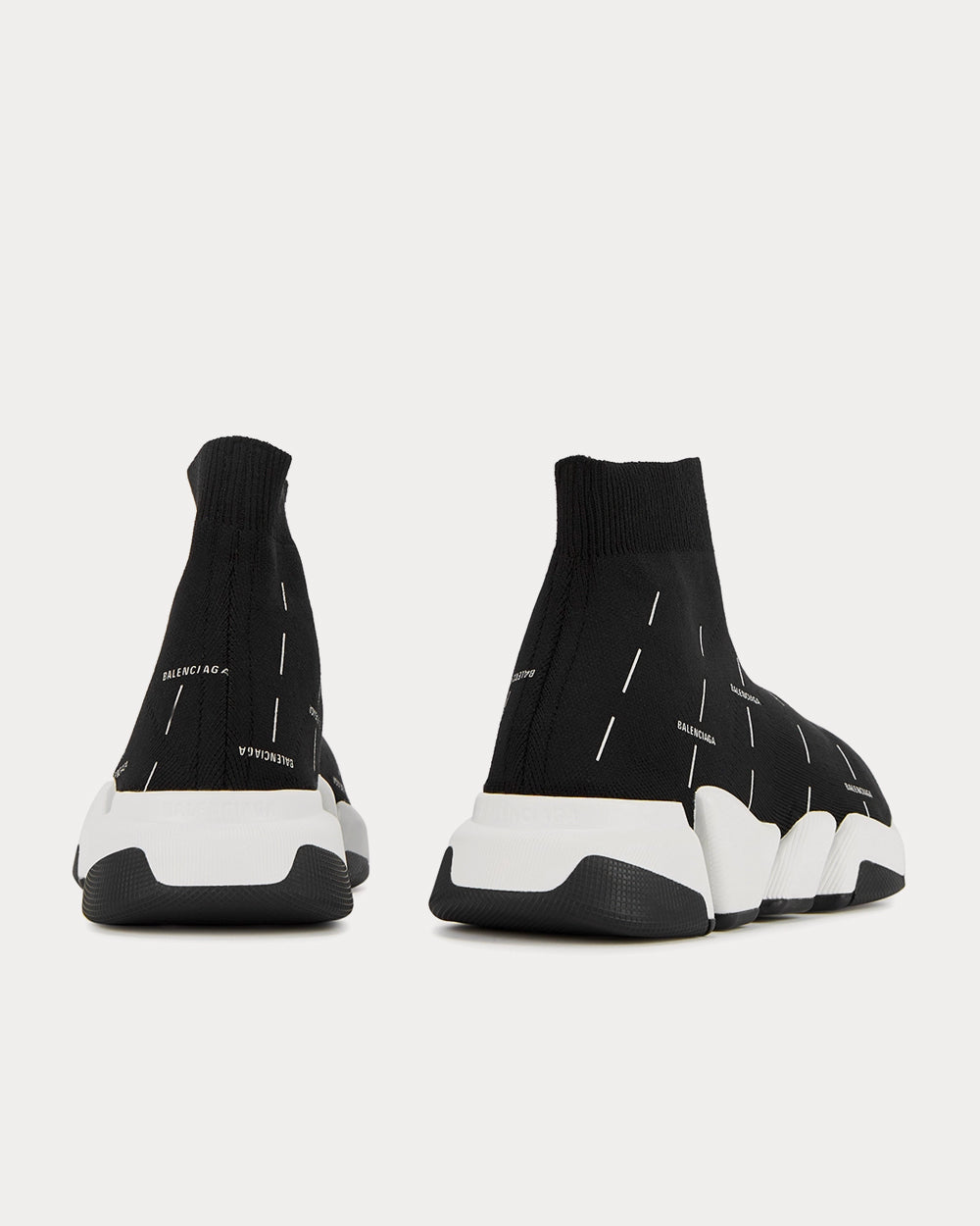 Balenciaga Speed 2.0 Logo Print Black High Top Sneakers - 3