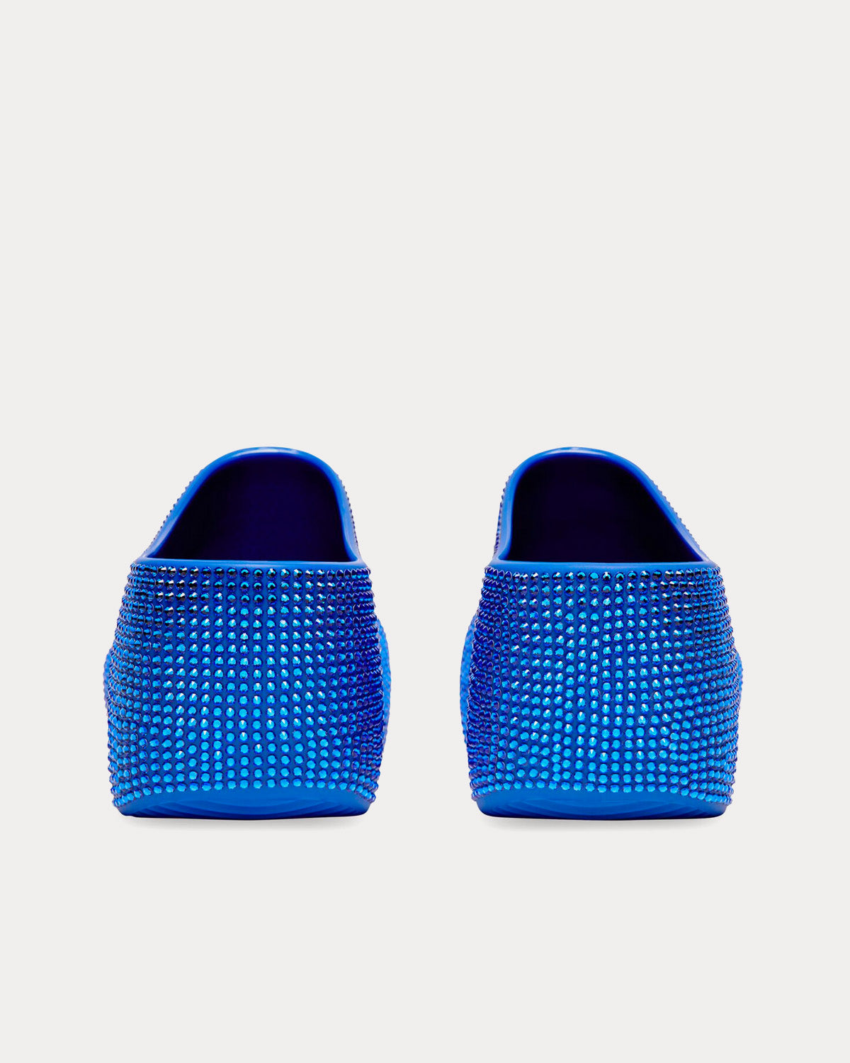 Balenciaga Technoclog Rhinestone Rubber Blue Slip Ons - 4