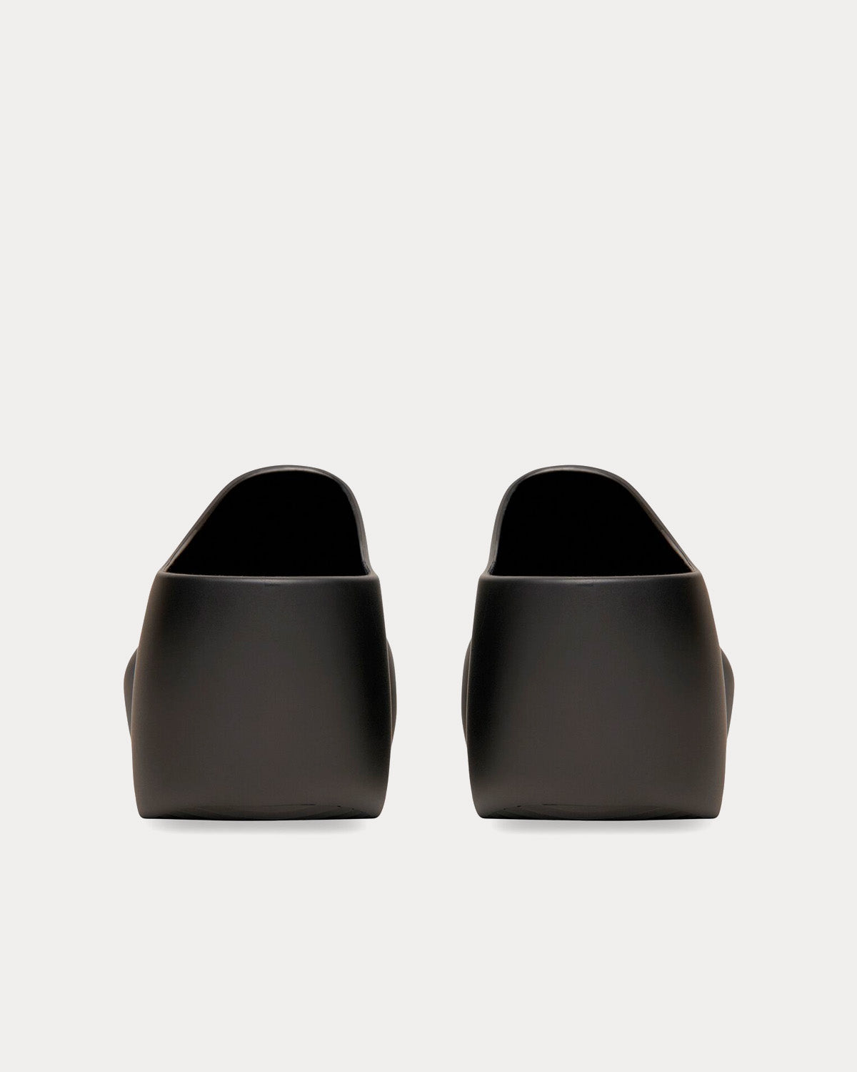 Balenciaga Technoclog Rubber Matte Black Slip Ons - 4