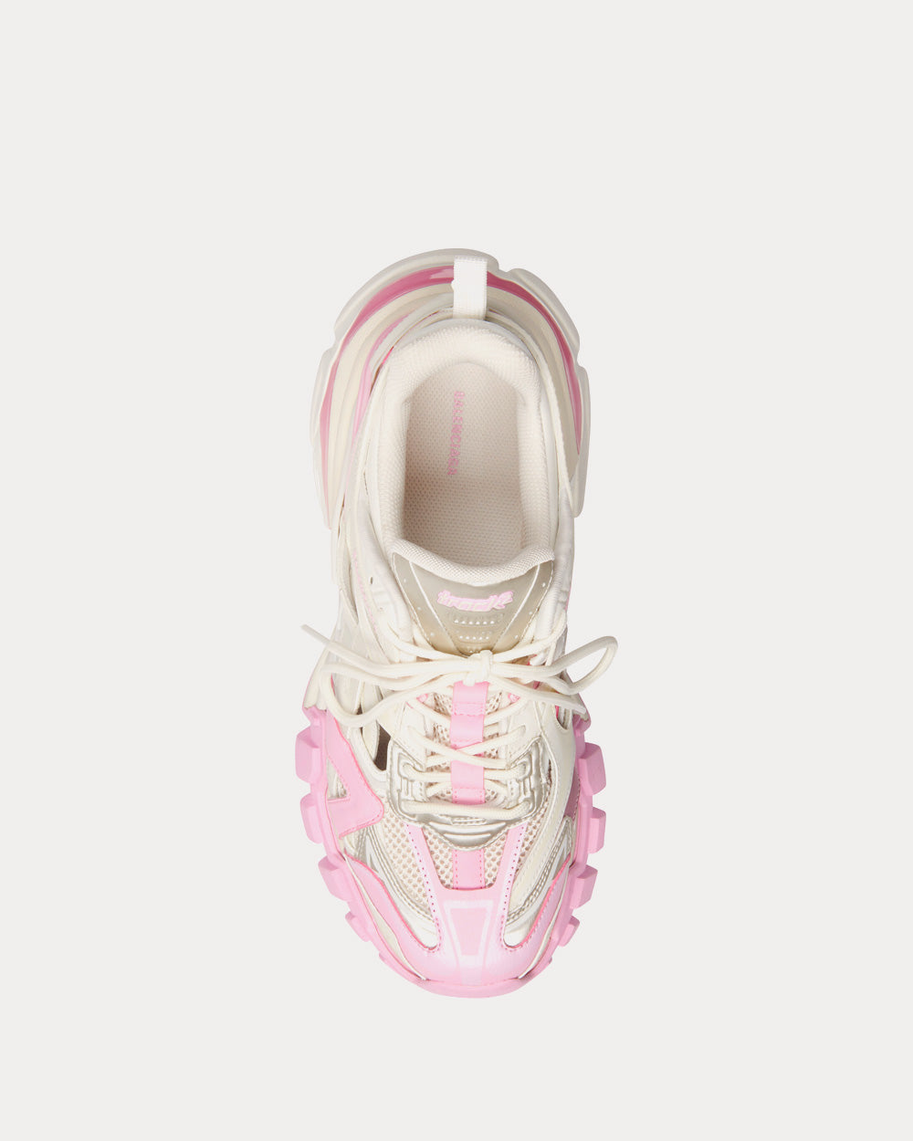 Balenciaga Track.2 Mesh & Nylon Pink / Beige / Light Grey Low Top Sneakers - 2