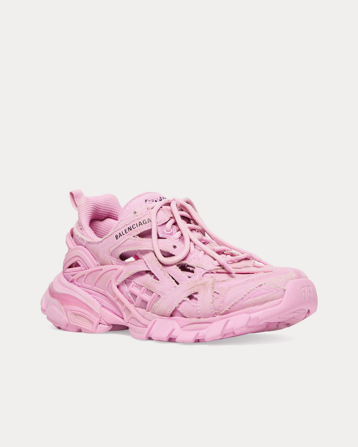 Balenciaga Track.2 Canvas Pink Low Top Sneakers - 3