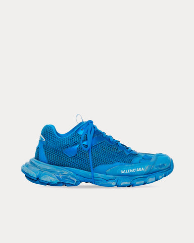 Balenciaga Track.3 Mesh & Nylon Blue Low Top Sneakers