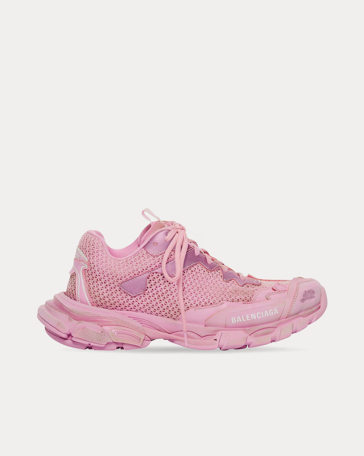 Balenciaga Track.3 Mesh & Nylon Pink Low Top Sneakers - 1