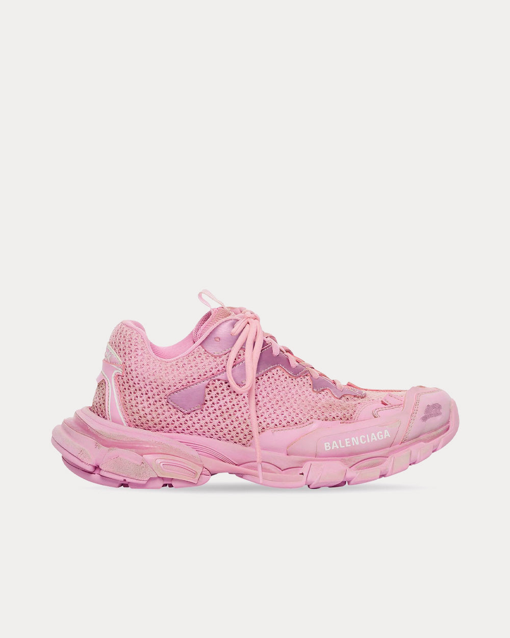 Balenciaga Track.3 Mesh & Nylon Pink / White Low Top Sneakers - 1