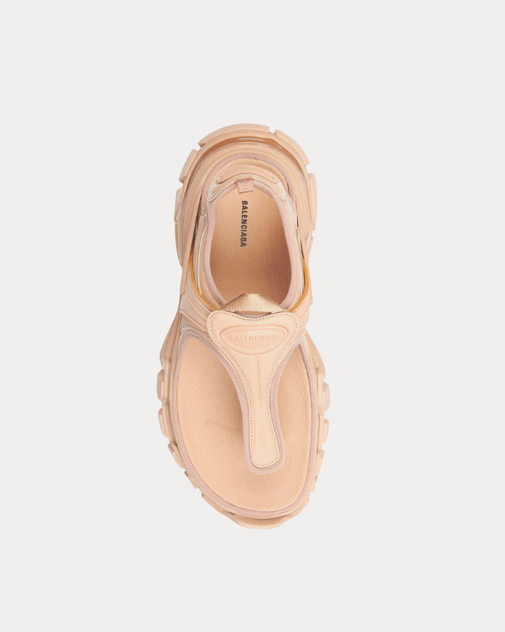 Balenciaga Track Thong Neoprene & Rubber Beige Slip Ons - 2