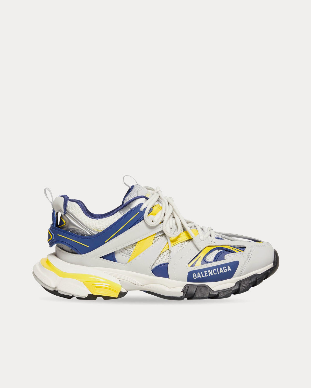 Balenciaga Track Mesh & Nylon White / Dark Blue / Yellow / Grey Low Top Sneakers - 1