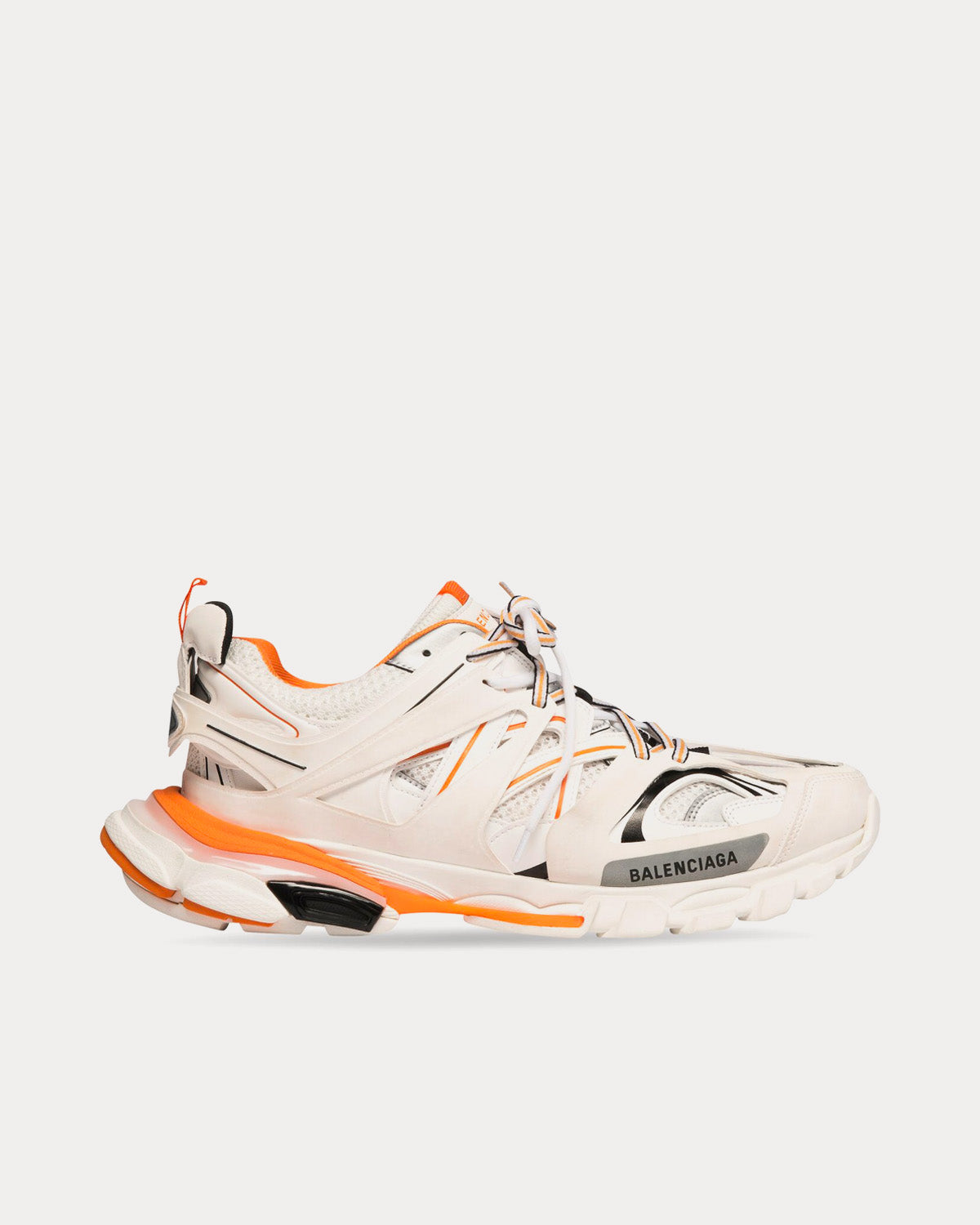 Balenciaga Track Mesh & Nylon White / Orange Low Top Sneakers - 1