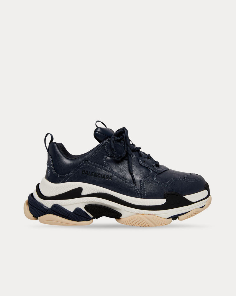 Balenciaga Triple S Dark Blue Low Top Sneakers - 1