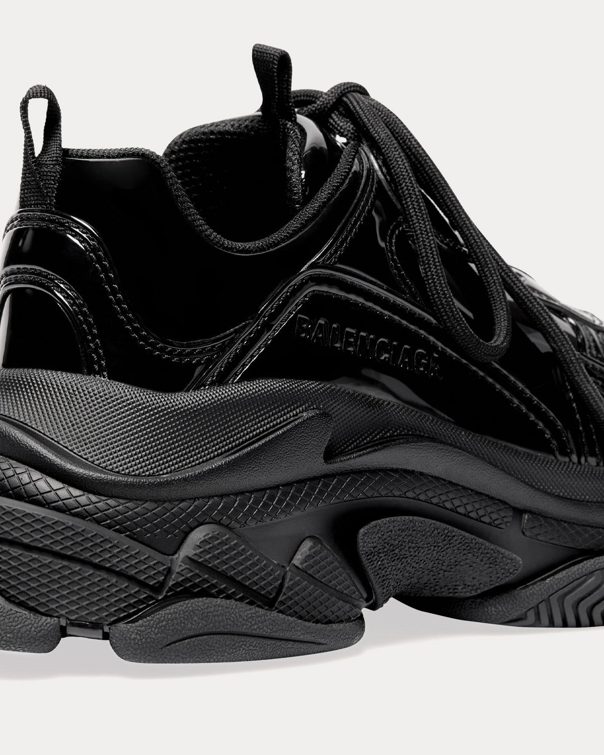 Balenciaga Triple S Rubber Black Low Top Sneakers - 6