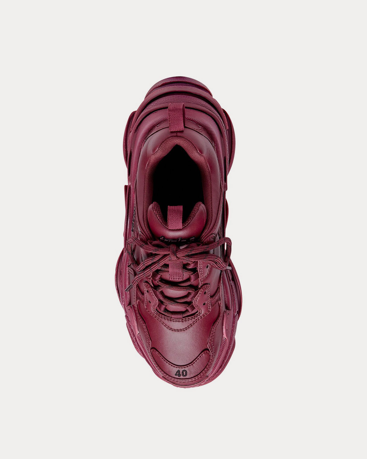 Balenciaga Triple S Burgundy Low Top Sneakers Sneak in Peace