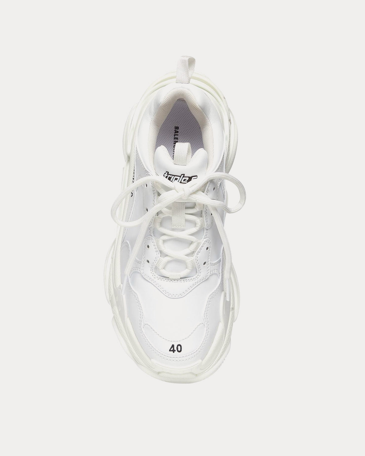 Balenciaga Triple S White Low Top Sneakers - 2