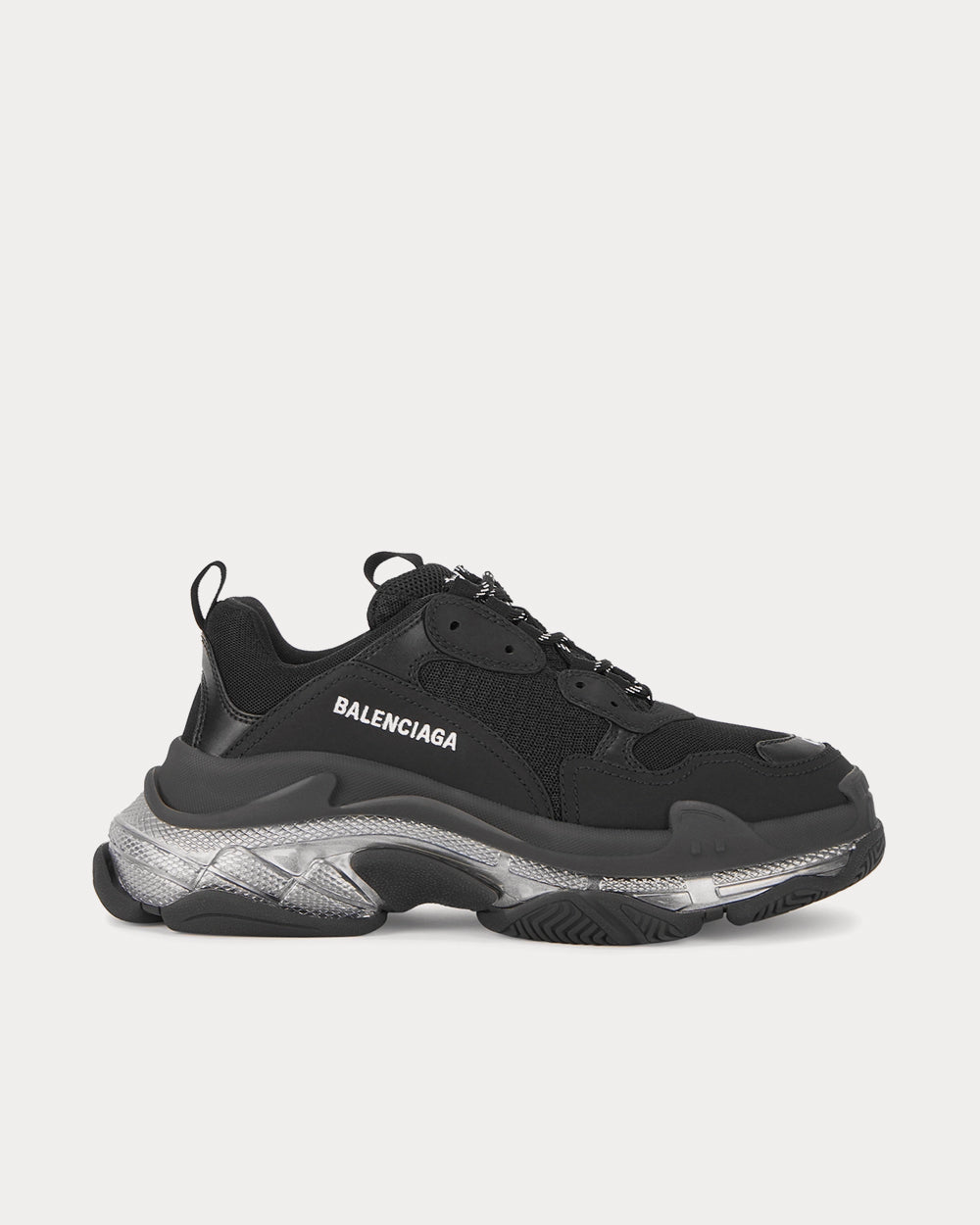 Balenciaga Triple S Clear Sole Black Low Top Sneakers - 1