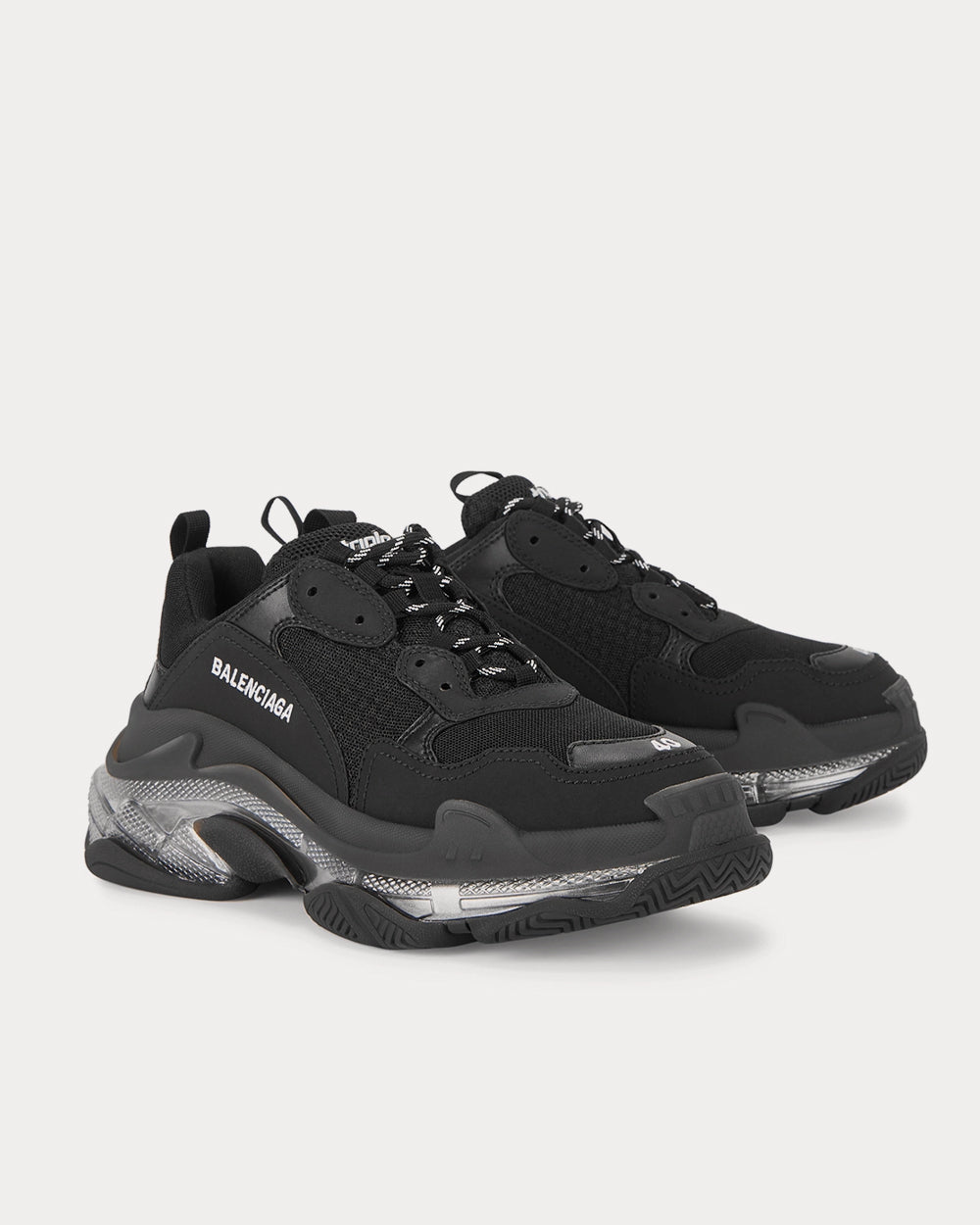 Balenciaga Triple S Clear Sole Black Low Top Sneakers - 2