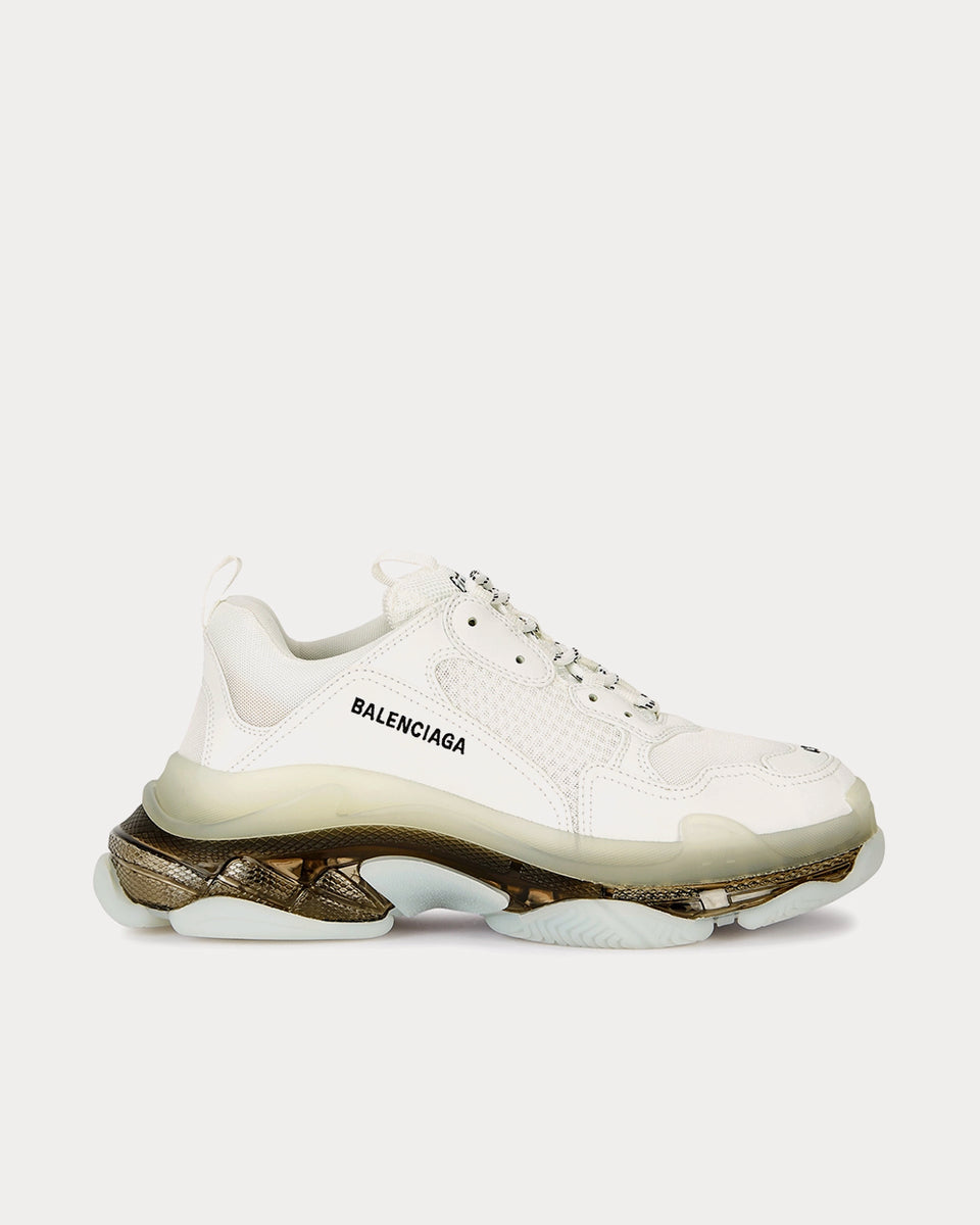 Balenciaga Triple S White Low Top Sneakers Sneak in Peace