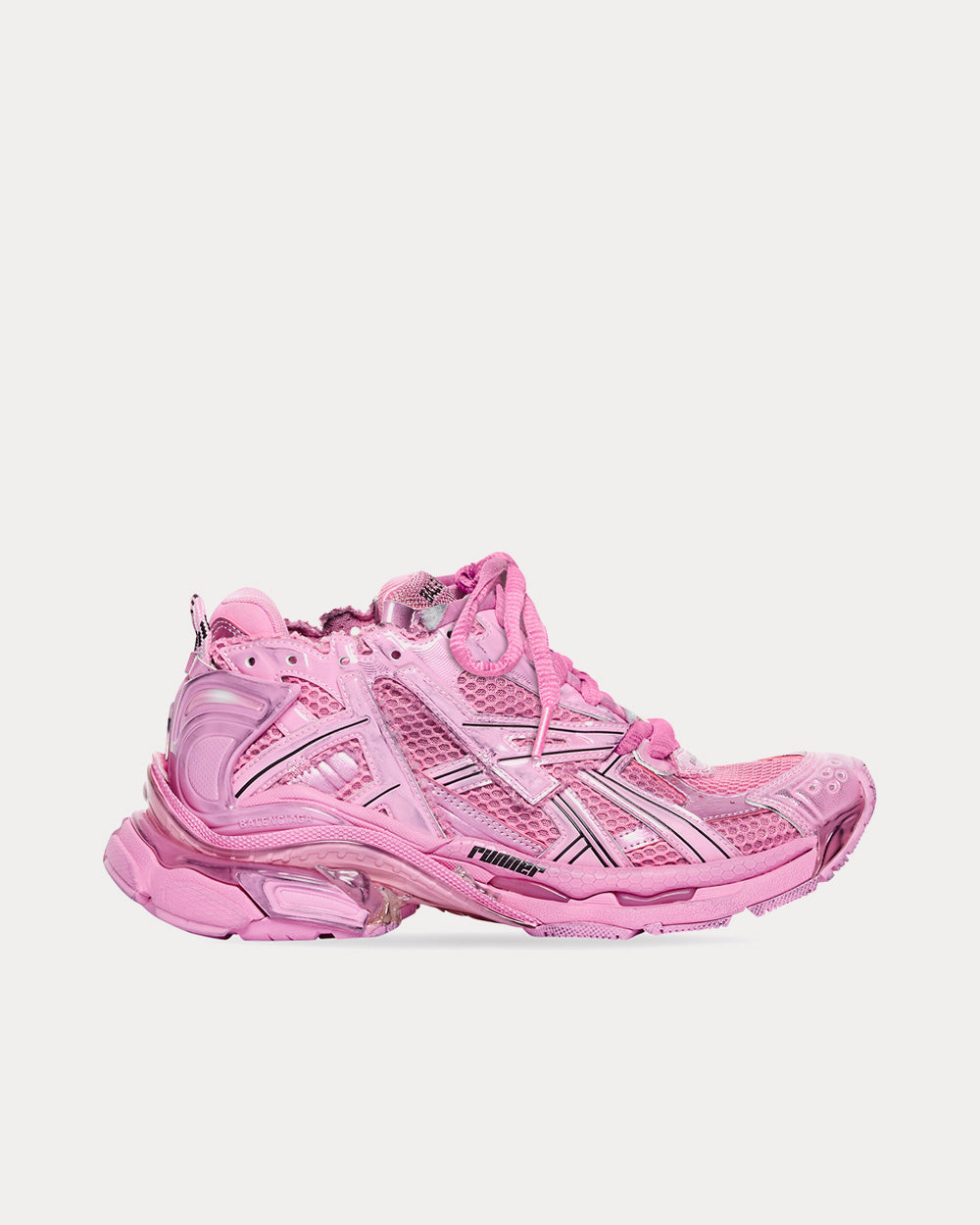 Balenciaga Runner 'Valentine's Day 22' Mesh & Nylon Pink Low Top Sneakers - 1