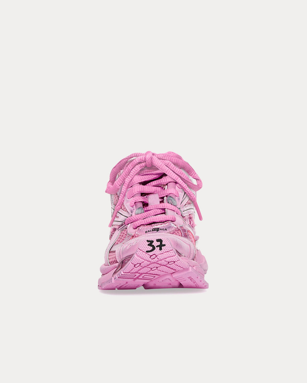 Balenciaga Runner 'Valentine's Day 22' Mesh & Nylon Pink Low Top Sneakers - 2