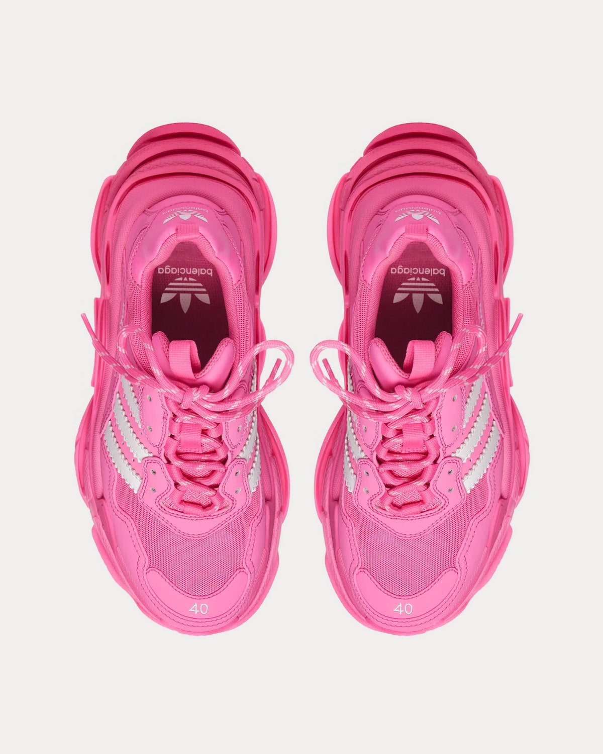 Balenciaga x Adidas Triple S Pink / White Low Top Sneakers - Sneak 