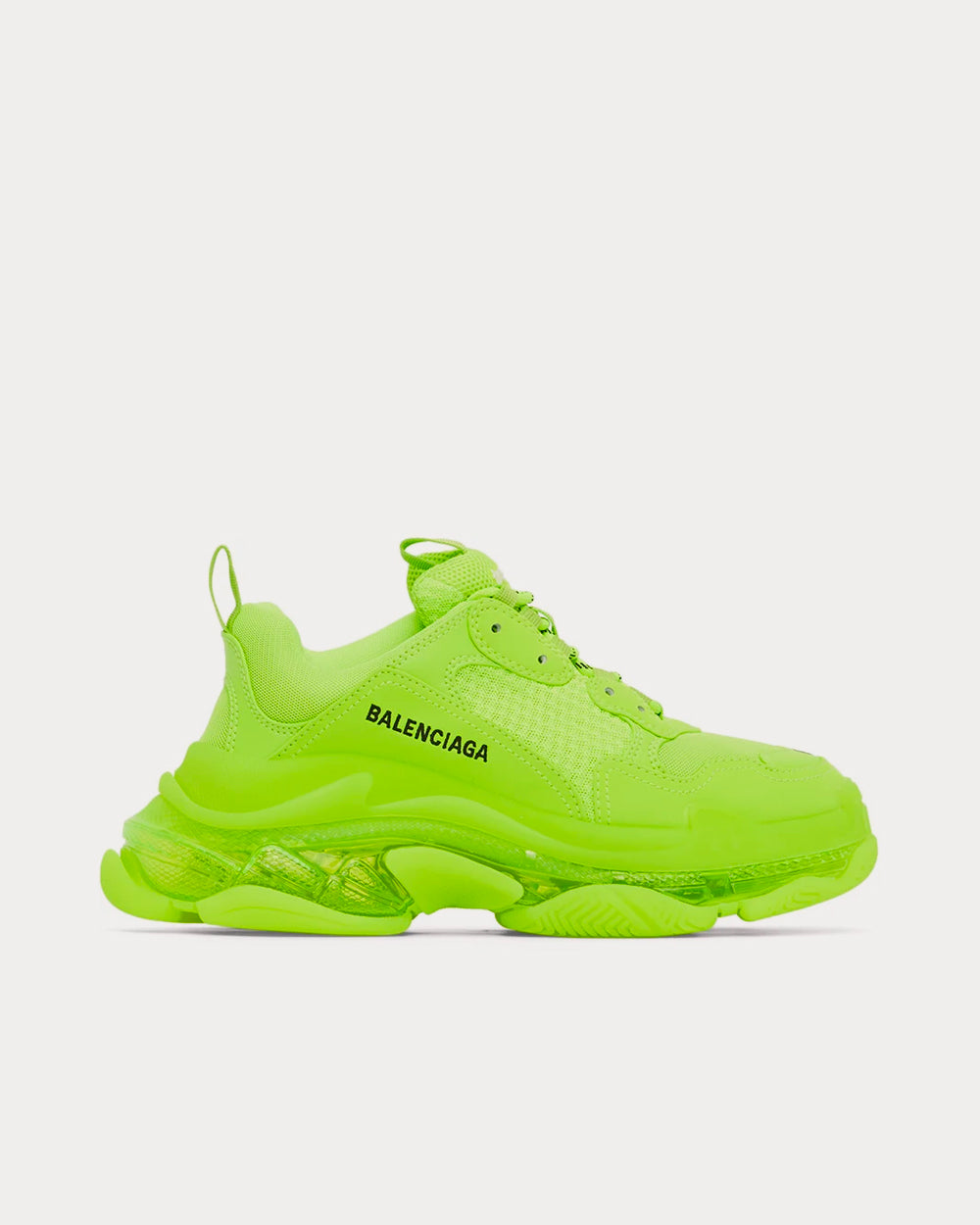 Balenciaga Triple S Fluo Yellow Low Top Sneakers - 1