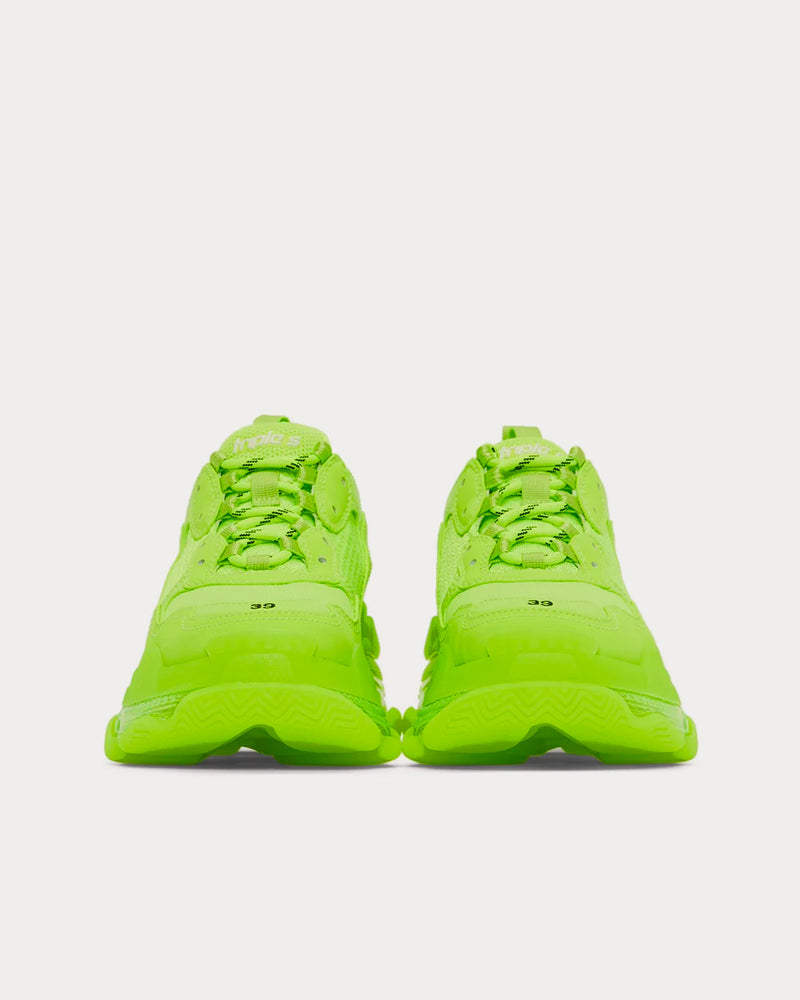 Balenciaga Triple S Fluo Yellow Low Top Sneakers - 2