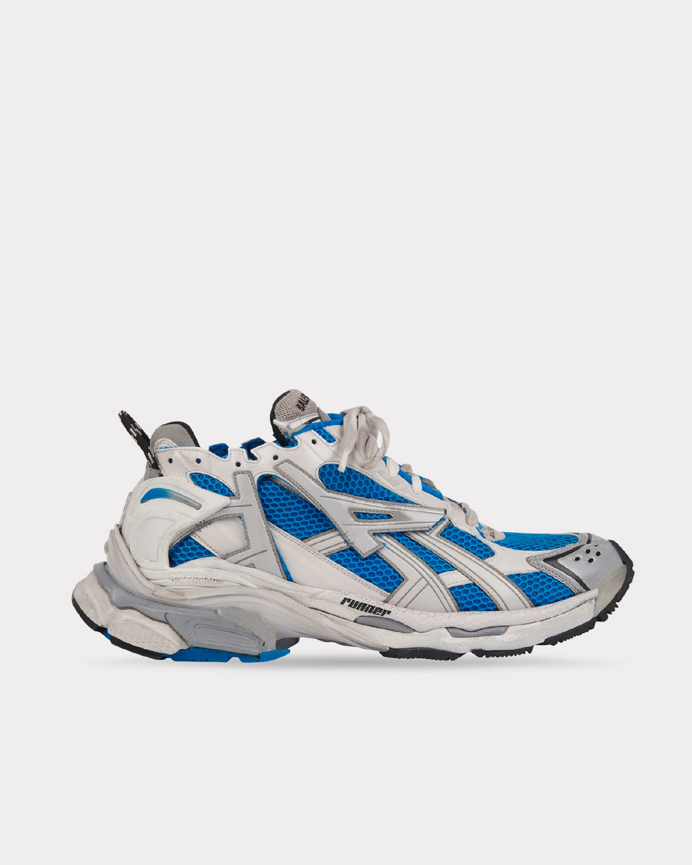 Balenciaga Runner Mesh & Nylon Blue Low Top Sneakers - 1