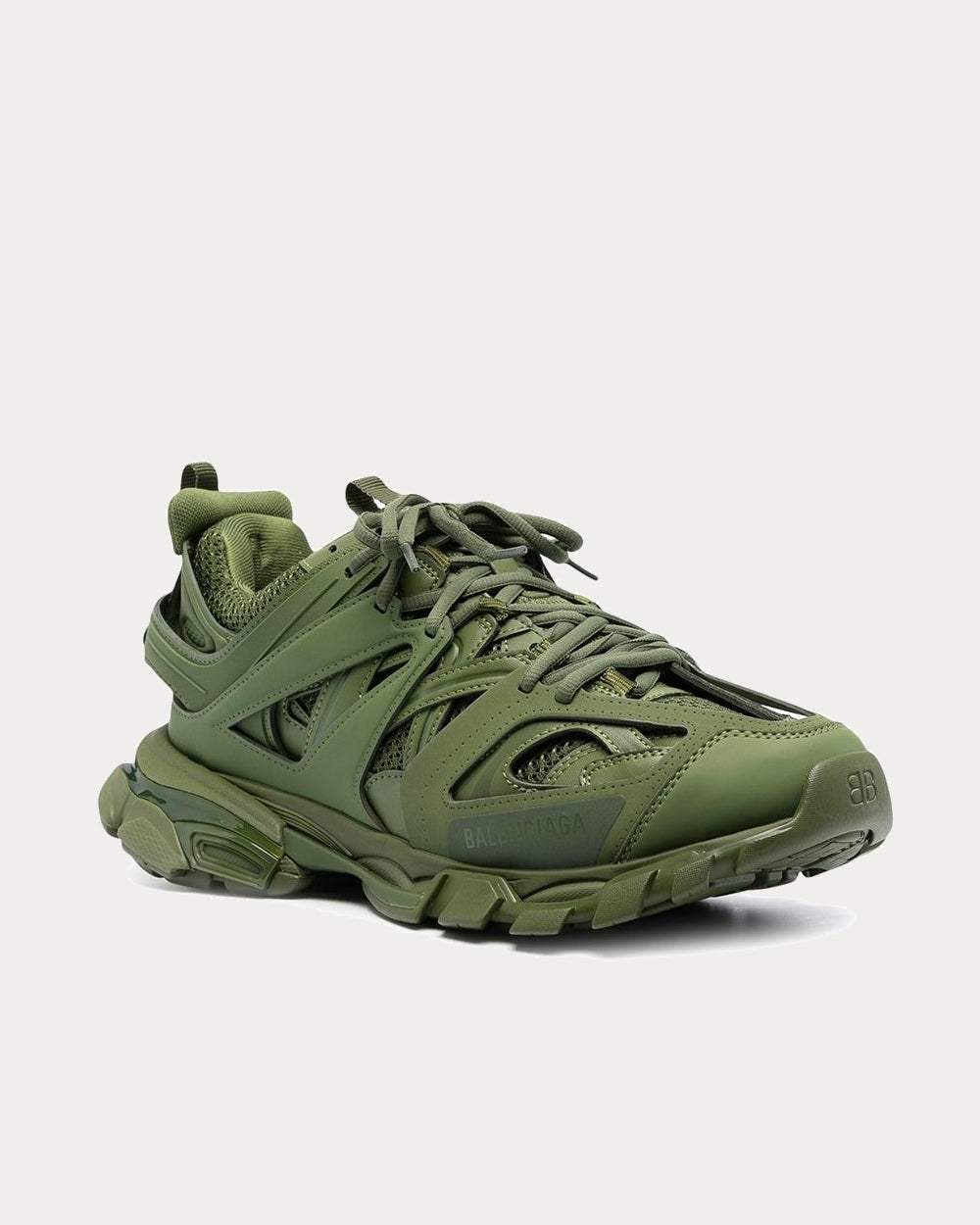 Balenciaga Track Lace-Up Green Low Top Sneakers - 2